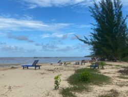 Tak Kunjung Dibangun Pemkab PPU, Pokdarwis Nipah-Nipah Bangun Pemecah Ombak dari Ban Bekas